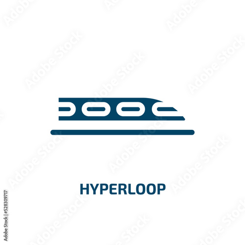 hyperloop vector icon. hyperloop, speed, high filled icons from flat public transportation concept. Isolated black glyph icon, vector illustration symbol element for web design and mobile apps