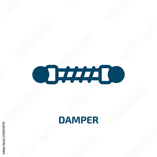 damper vector icon. damper, auto, spanner filled icons from flat car repair concept. Isolated black glyph icon, vector illustration symbol element for web design and mobile apps
