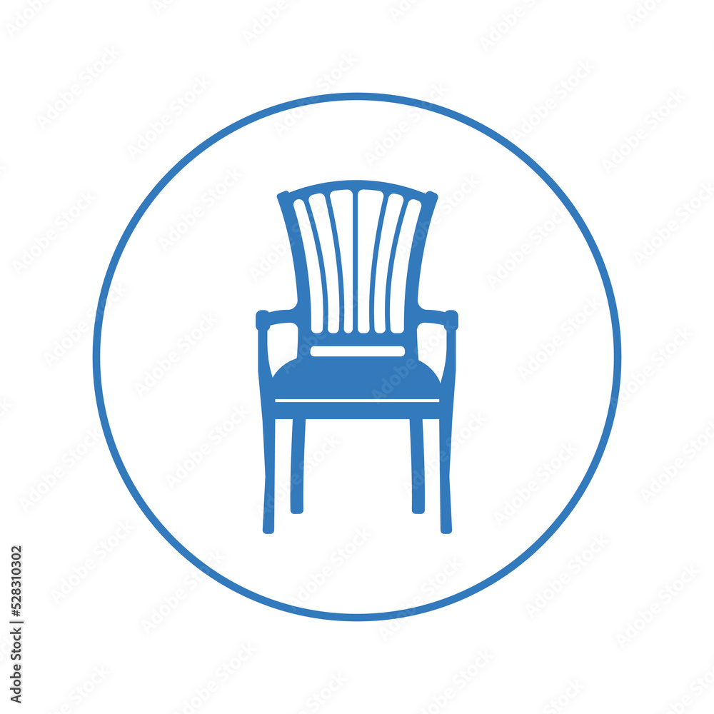 House decoration plastic chair icon | Circle version icon |