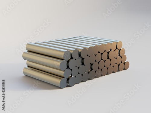 3d rendered neodymium magnet cylinder shape