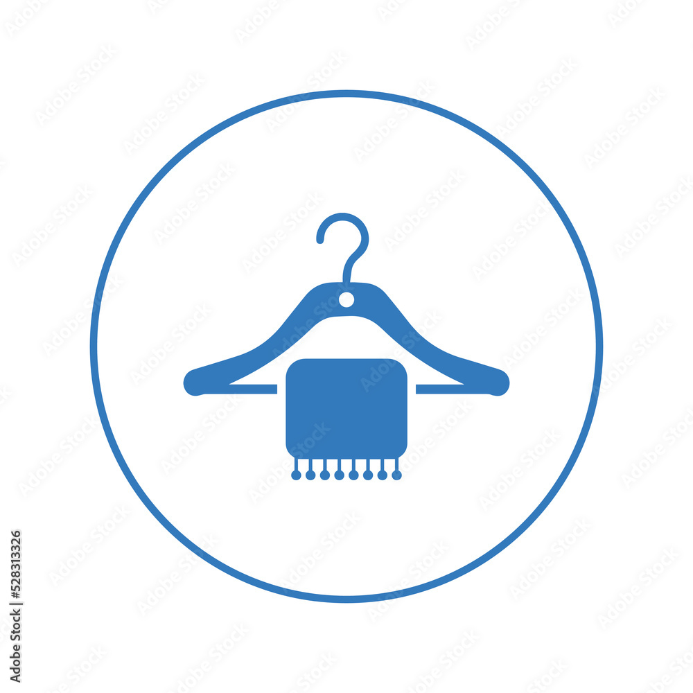 Scarf towel clothes hanger icon | Circle version icon | Scarf towel clothes hanger icon | Circle version icon |