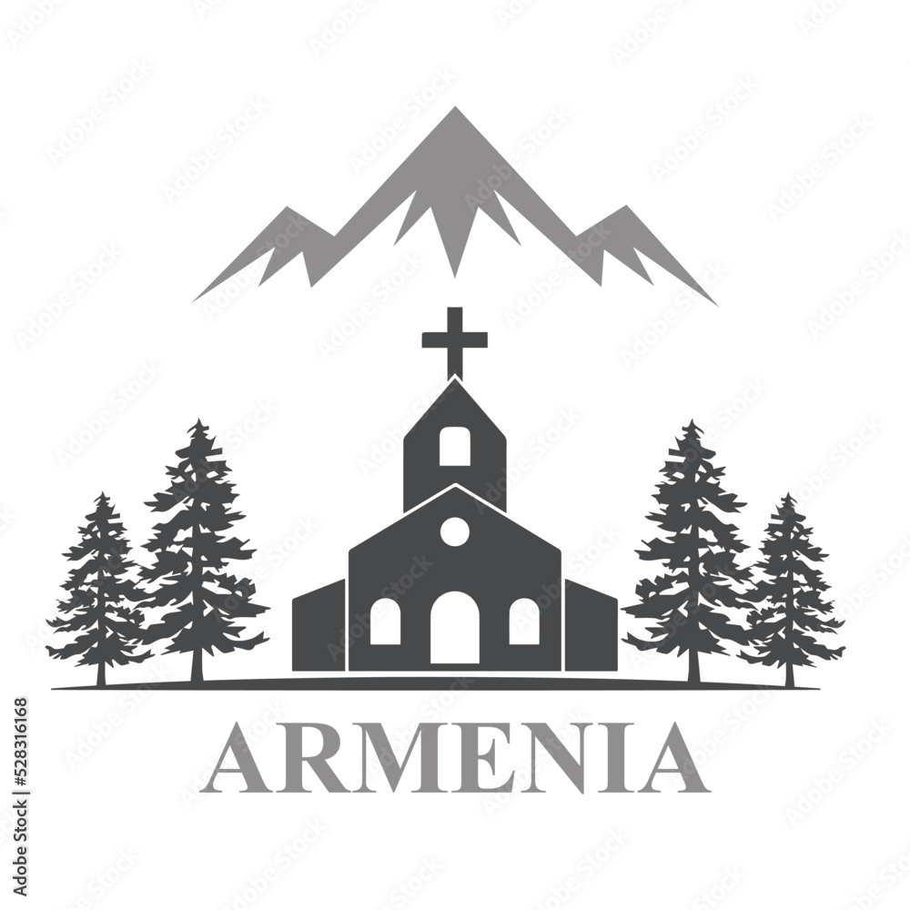 Fototapeta premium Magnificent nature, Mount Ararat, churches - this is a beautiful Armenia