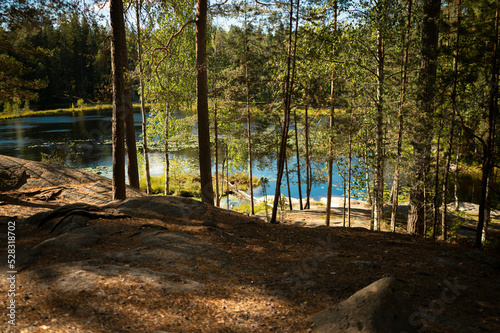 National Park in Finland Nuuksio -a journey in the greenery landscape of photos. Trees  forest  vegetation  lakes  ecoclimate  ecosystem
