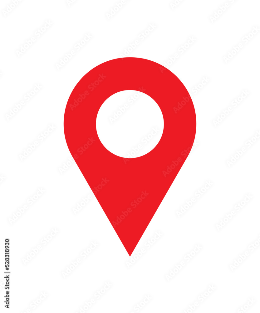 location red pin sign  