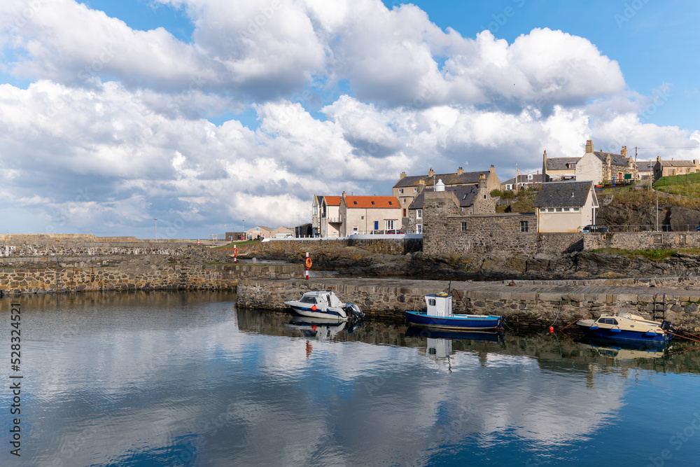 2 September 2022. Portsoy, Aberdeenshire,Scotland. This is Portsoy's Old Harbour on a sunny September afternoon.