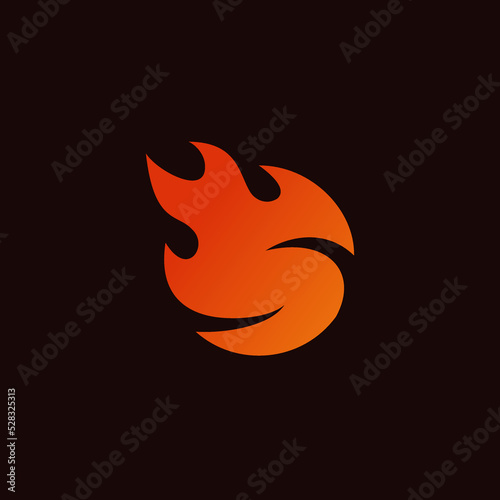 creative letter s logo design. Vector illustration letter s shaped flame. modern logo design vector icon template