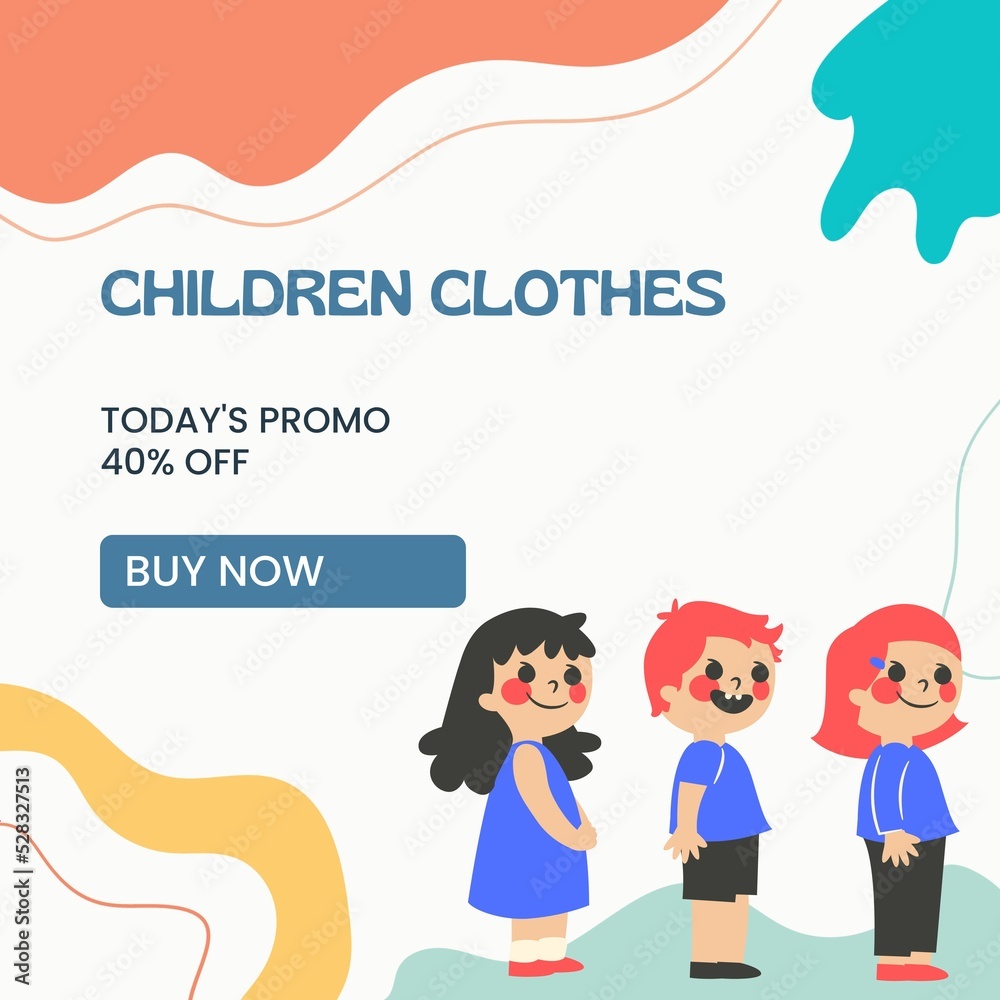 This is an illustration of a discounted price for purchasing children's clothes