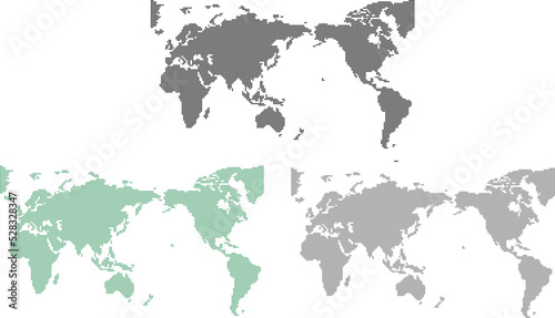 世界地図（ドット）３色セット