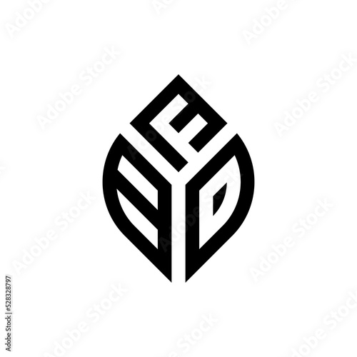 Initial letter FBD abstract leaf logo design symbol photo