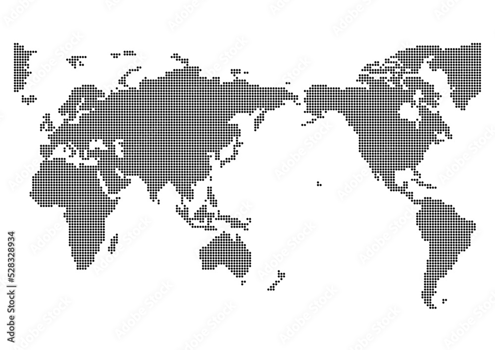世界地図（ドット）黒