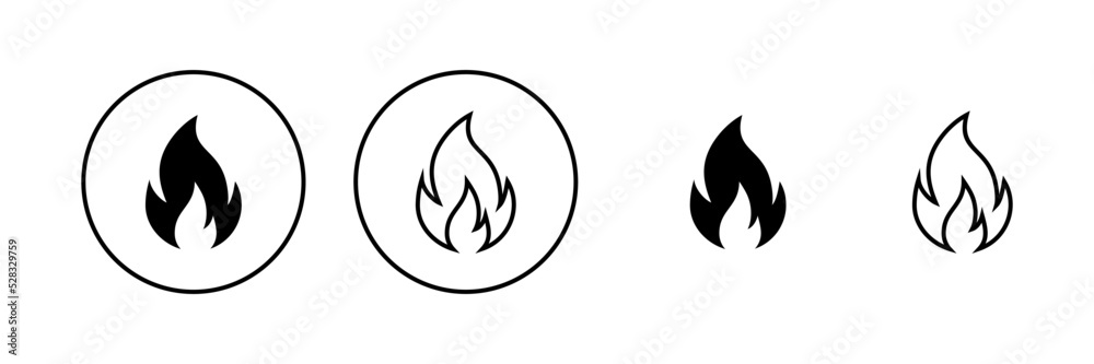 Fire icon vector. fire sign and symbol