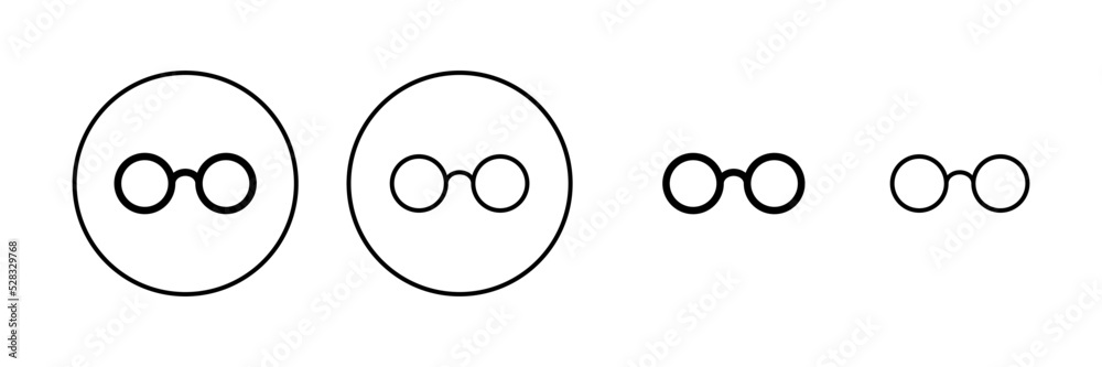 Glasses icon vector. Glasses sign and symbol Glasses icon vector. Glasses sign and symbol
