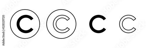 Copyright icon vector. copyright sign and symbol