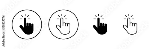 Hand cursor icon vector. cursor sign and symbol. hand cursor icon clik