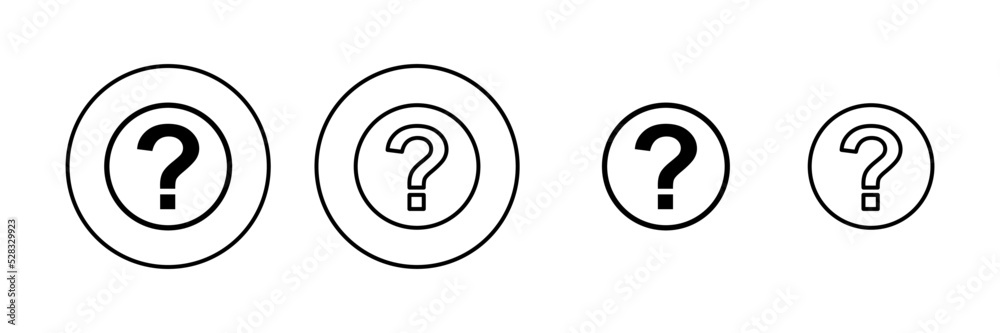 Question icon vector. question mark sign and symbol Question icon vector. question mark sign and symbol