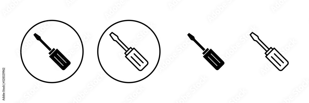 Screwdriver icon vector.tools sign and symbol Screwdriver icon vector.tools sign and symbol