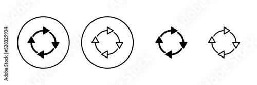 PrintRecycle icon vector. Recycling sign and symbol.