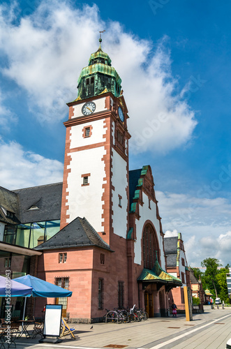 Railway station in Bad Homburg vor der Hoehe near Frankfurt in Germany