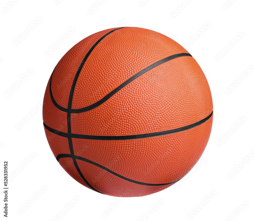 New orange basketball ball isolated on white