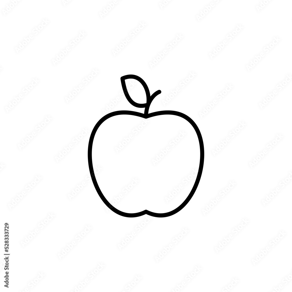 Apple icon for web and mobile app. Apple sign and symbols for web design. Apple icon for web and mobile app. Apple sign and symbols for web design.