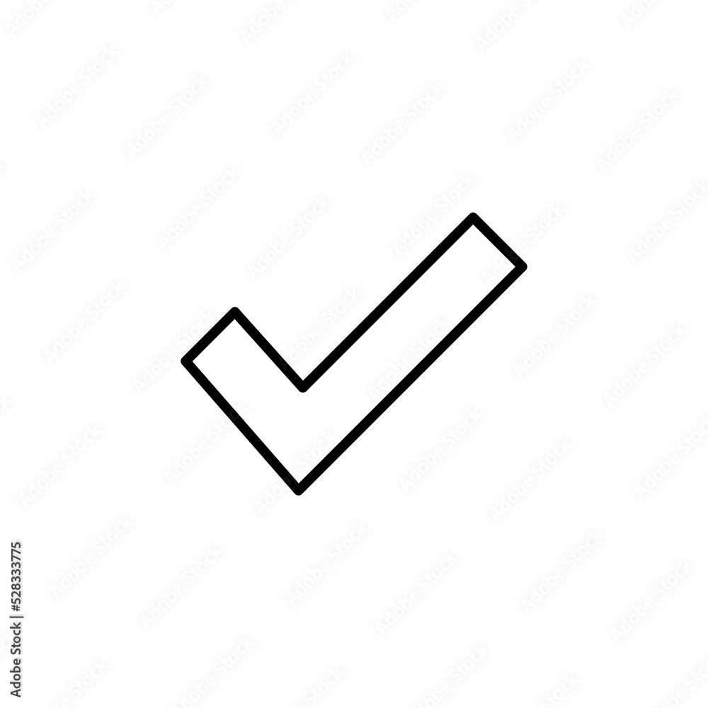 Check mark icon vector for web and mobile app. Tick mark sign and symbol Check mark icon vector for web and mobile app. Tick mark sign and symbol