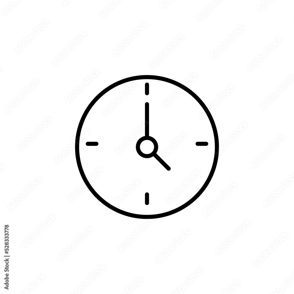 Clock icon vector for web and mobile app. Time sign and symbol. watch icon Clock icon vector for web and mobile app. Time sign and symbol. watch icon