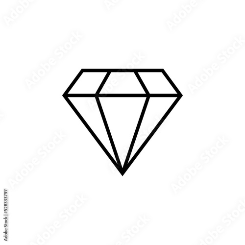 Diamond icon vector for web and mobile app. diamond gems sign and symbol