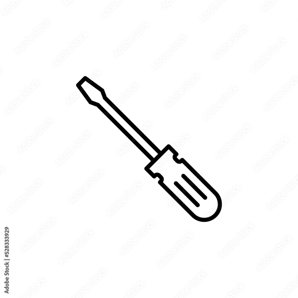 Screwdriver icon for web and mobile app. tools sign and symbol Screwdriver icon for web and mobile app. tools sign and symbol
