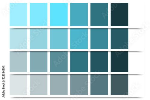 turquoise palette. Gradient color. Motion design. Vector illustration. Stock image.