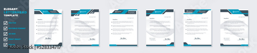set of modern letterhead template for stationery design all business corporate company. vector format editable A4. for download.