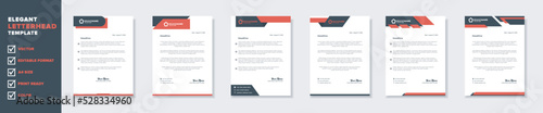 Printset of new modern letterhead template for stationery design all business company. vector format editable A4. for download