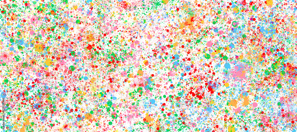 Colorful grunge paint image with spray splashes on white background Colorful grunge paint image with spray splashes on white background