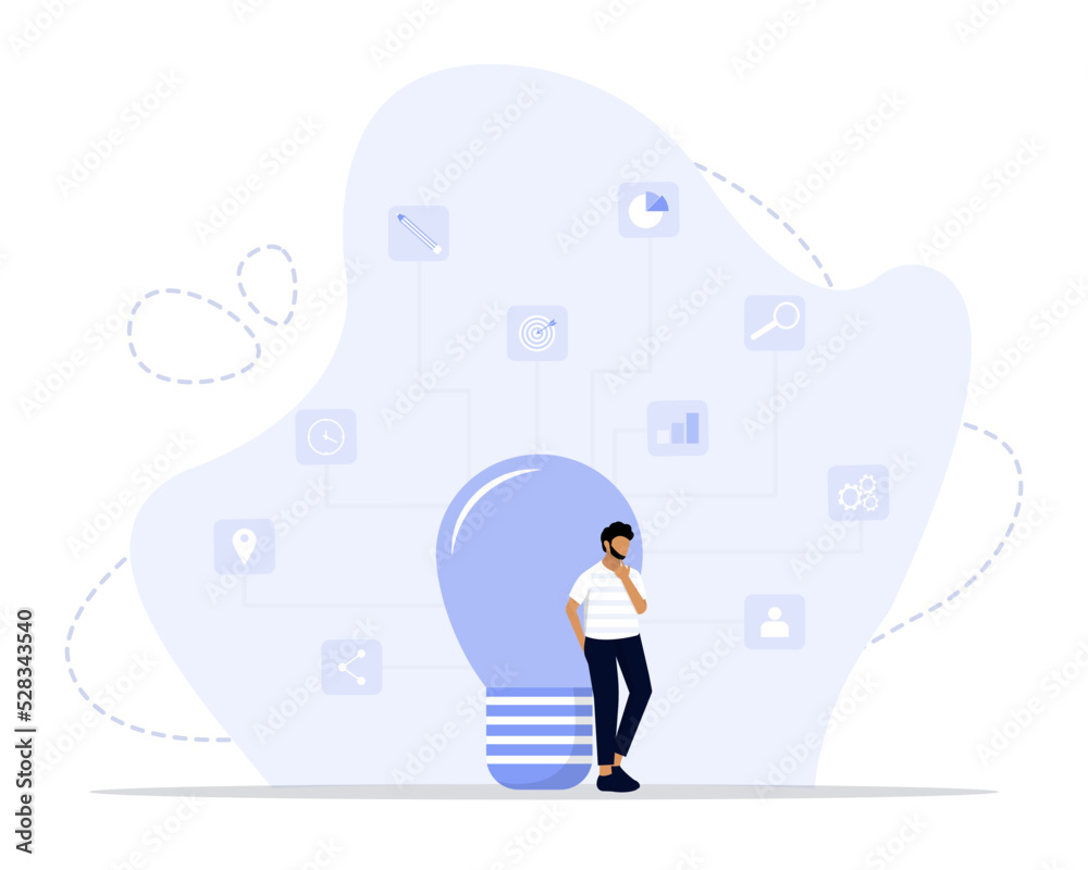 Mind map concept illustration. Suitable for web landing page, ui, mobile app, editorial design, flyer, banner, and other related occasion. Mind map concept illustration. Suitable for web landing page, ui, mobile app, editorial design, flyer, banner, and other related occasion.