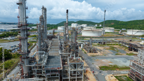 Photography Oil Refinery Gas Chemical Equipment Prodiction import export Concept, Crude Oil