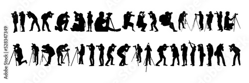 Silhouette photographer poses collection