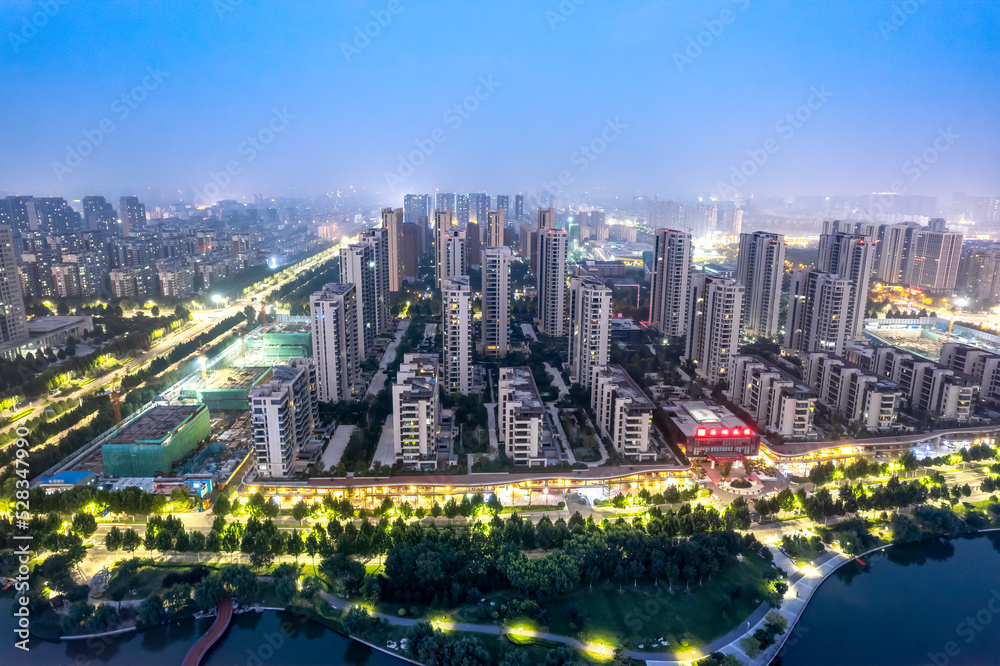 Obraz premium Aerial photography of China's modern urban architectural landscape
