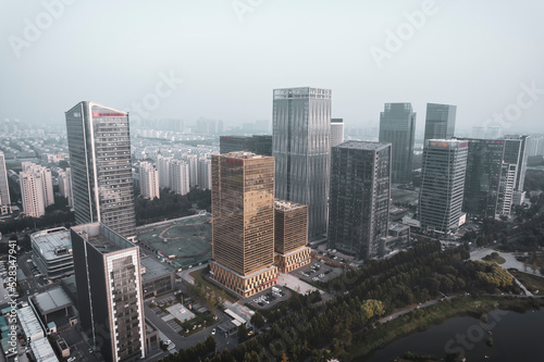 Aerial photography of China s modern urban architectural landscape