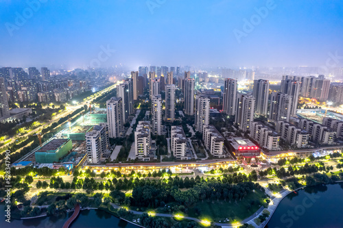 Aerial photography of China s modern urban architectural landscape
