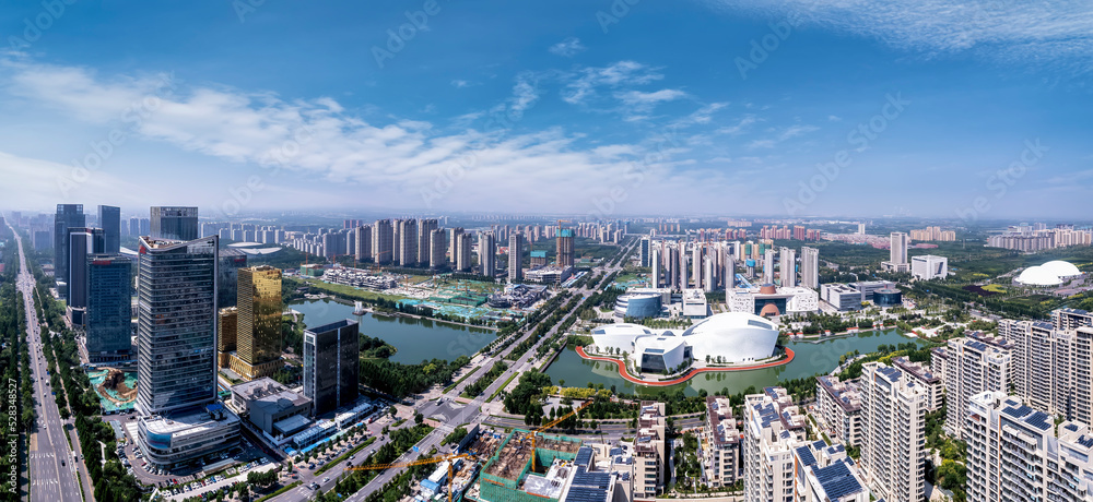 Obraz premium Aerial photography of China's modern urban architectural landscape