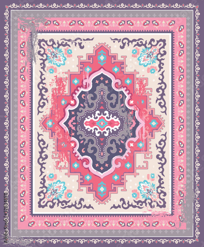 Ethnic carpet print