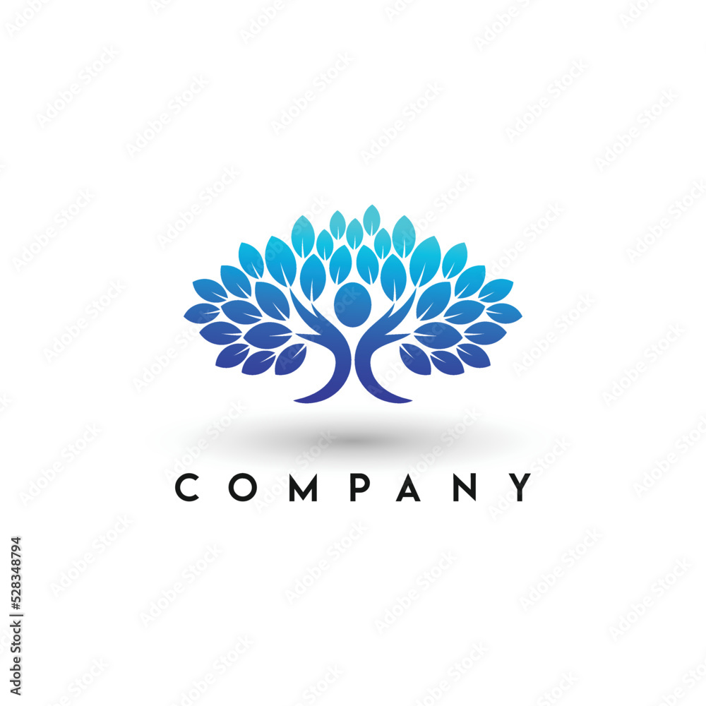 Organic tree logo, green leaf ecology nature logo element vector Organic tree logo, green leaf ecology nature logo element vector