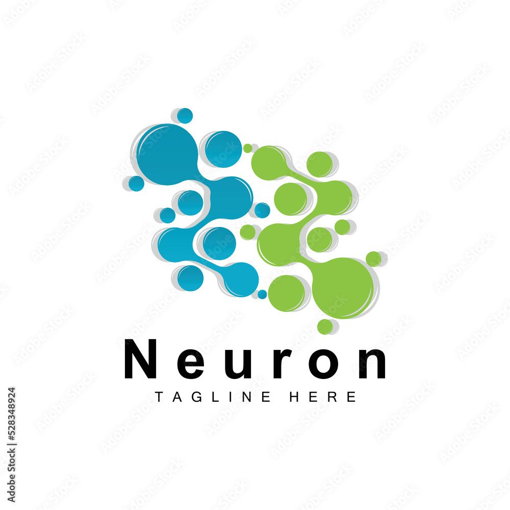 Neuron Logo Design Vector nerve cell illustration Molecular DNA health brand Neuron Logo Design Vector nerve cell illustration Molecular DNA health brand
