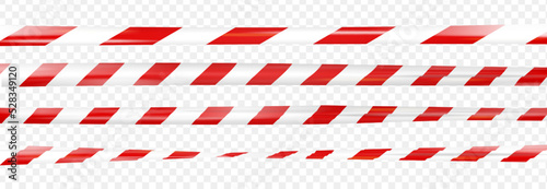 Red and white caution tape