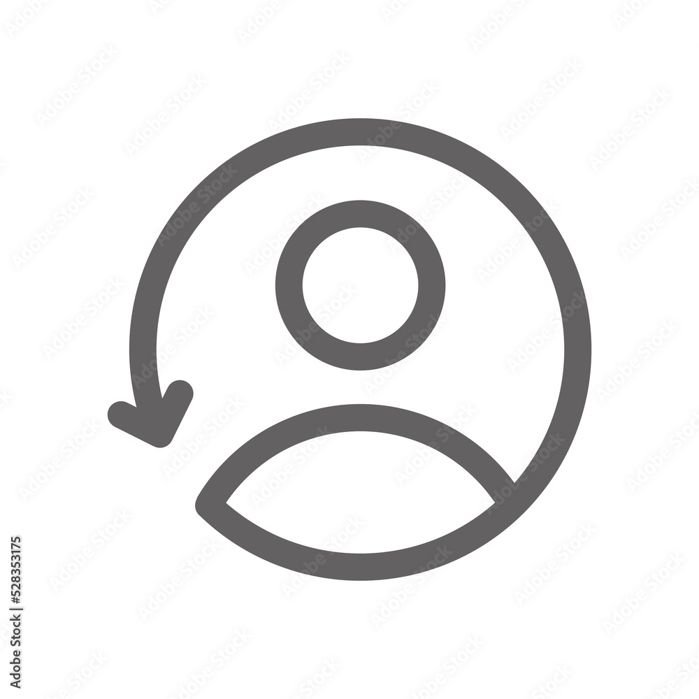 User icon with recovery symbol. perfect for web design or user interface applications. Simple vector illustration. User icon with recovery symbol. perfect for web design or user interface applications. Simple vector illustration.