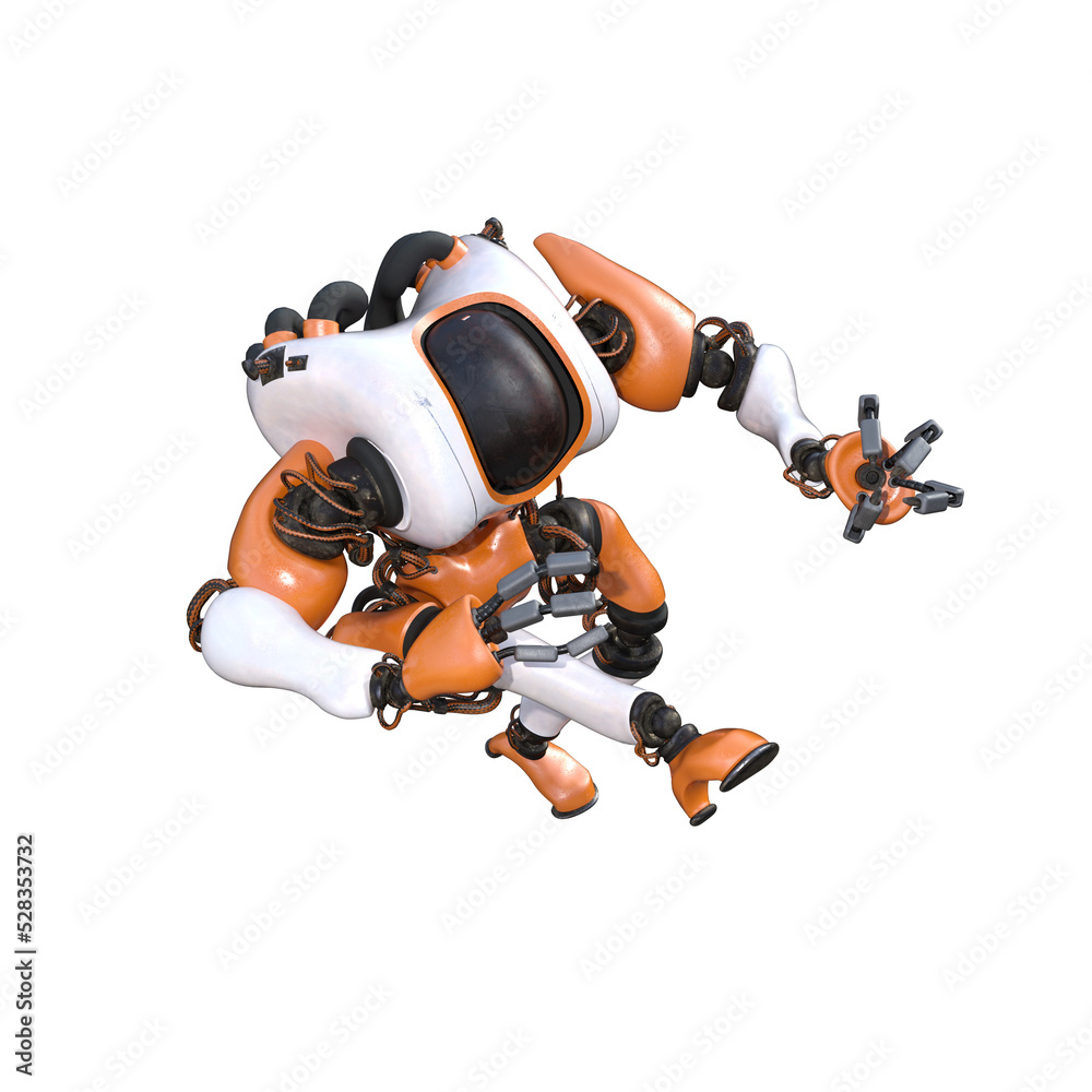 Cartoon roboter. Character for collages, Clipart, photobashing. 3d rendering illustration PNG. Cartoon roboter. Character for collages, Clipart, photobashing. 3d rendering illustration PNG.