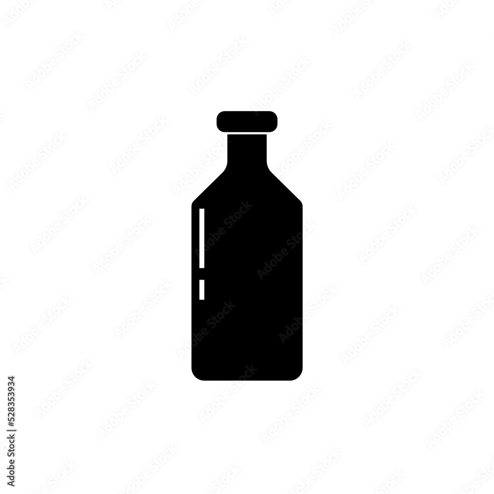 Graphic flat bottle icon for your design and website Graphic flat bottle icon for your design and website