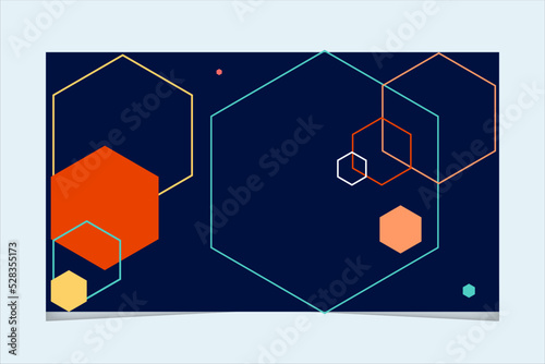 Modern technology hexagone line geometric web desktop background 