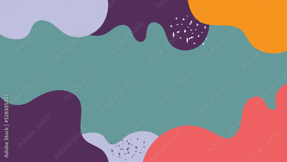 Colorful Dynamic Wave Frame Abstract Background Template