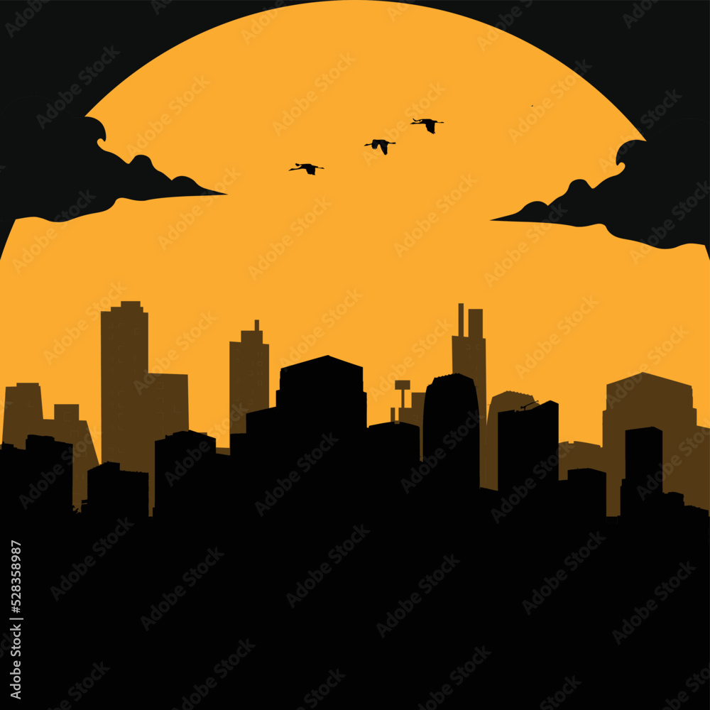 Fototapeta premium City panorama with skyscrapers