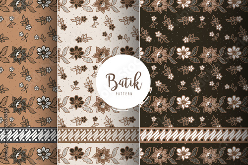 Traditional Batik Pattern from Indonesia Vector Illustration. Batik Motifs Cloth. Batik National Day Design for Poster Banner Template Flyer. 